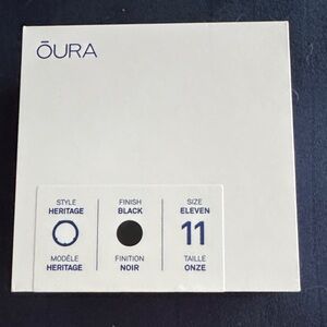 Oura Heritage Ring in Sleek Black Finish Size 11